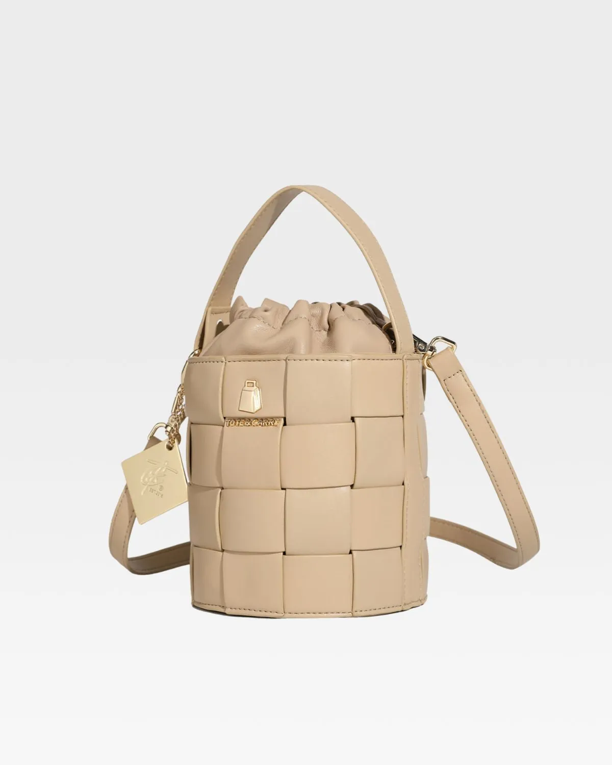 Mini Bucket Bag in Tan Brown