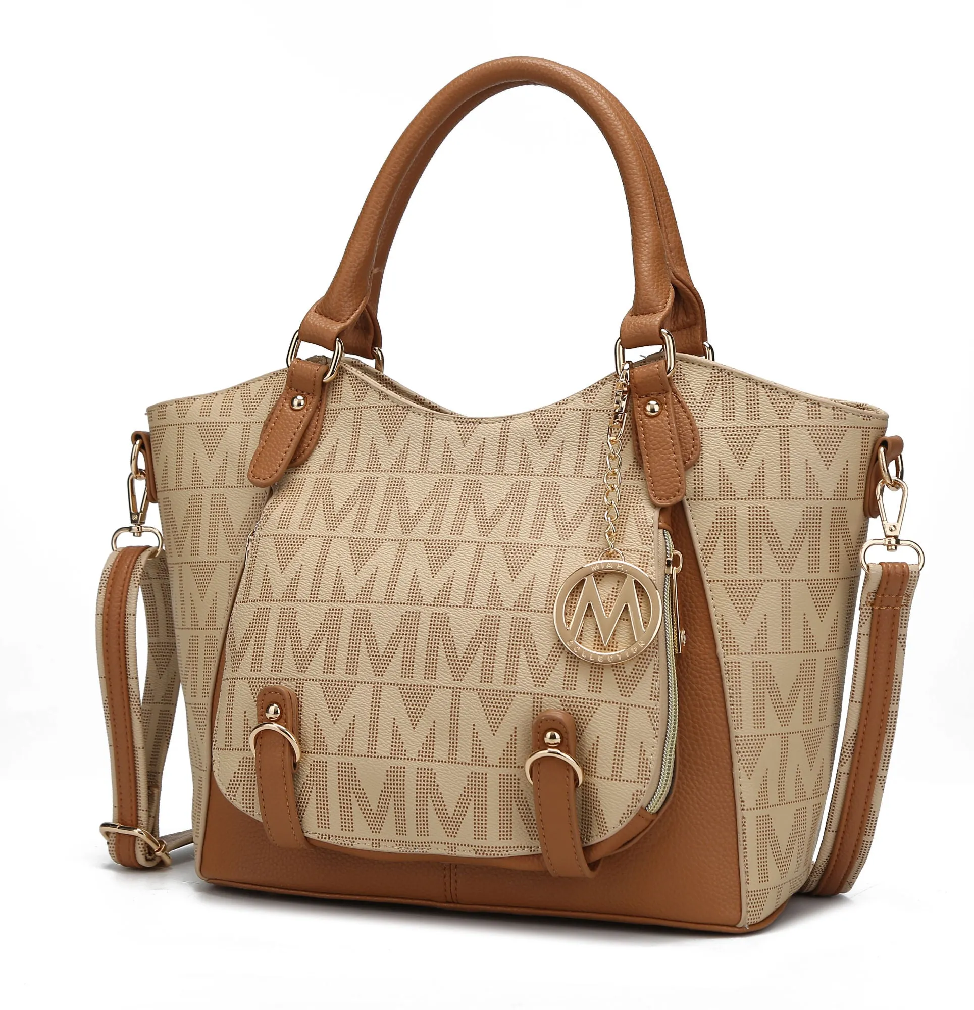 MKF Collection Fula Signature Satchel Bag by Mia k