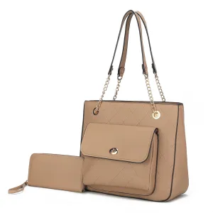 MKF Collection Jenna Shoulder Bag by Mia k and Wallet- 2 pieces