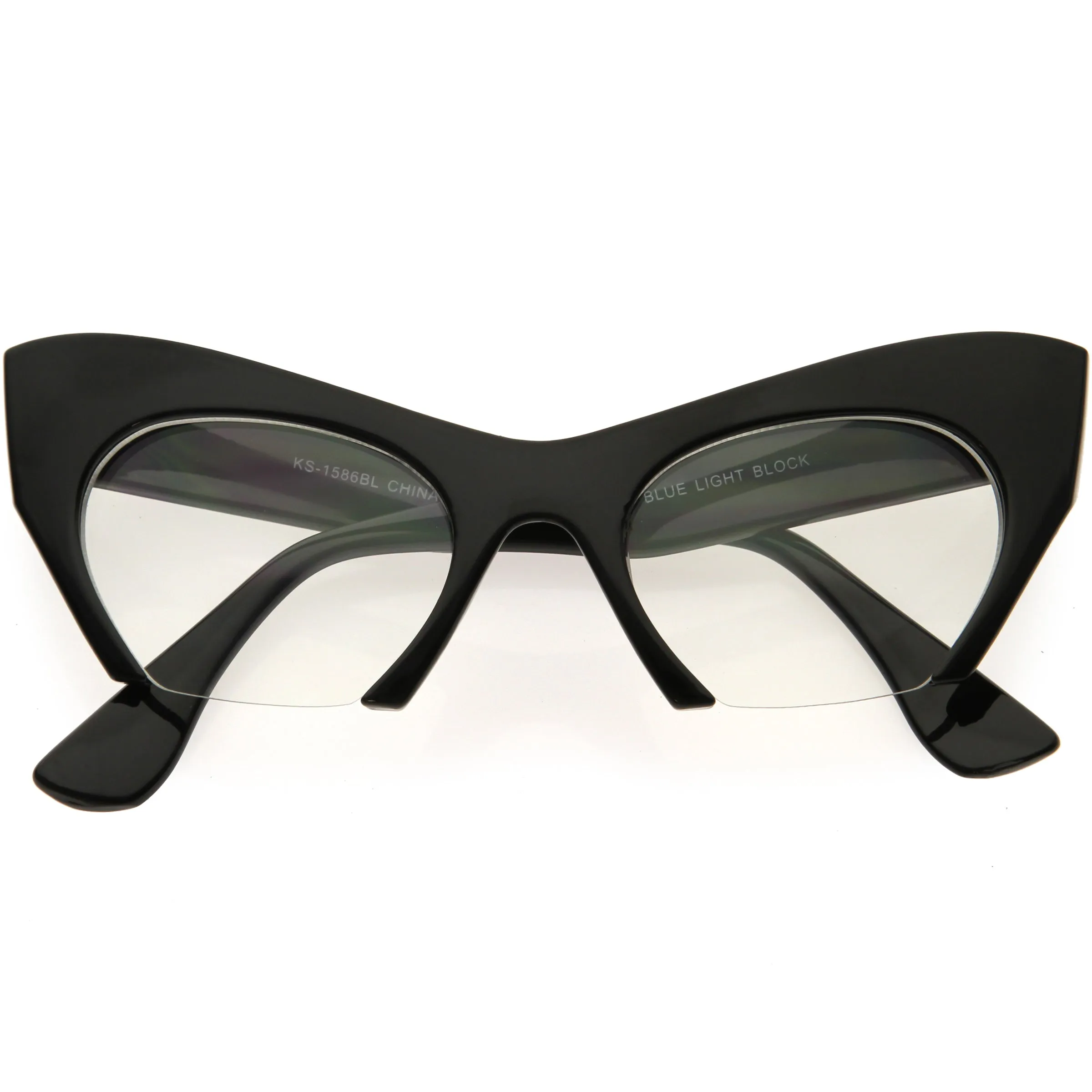 Modern Cat Eye Buttom Cut Blue Light Glasses D286