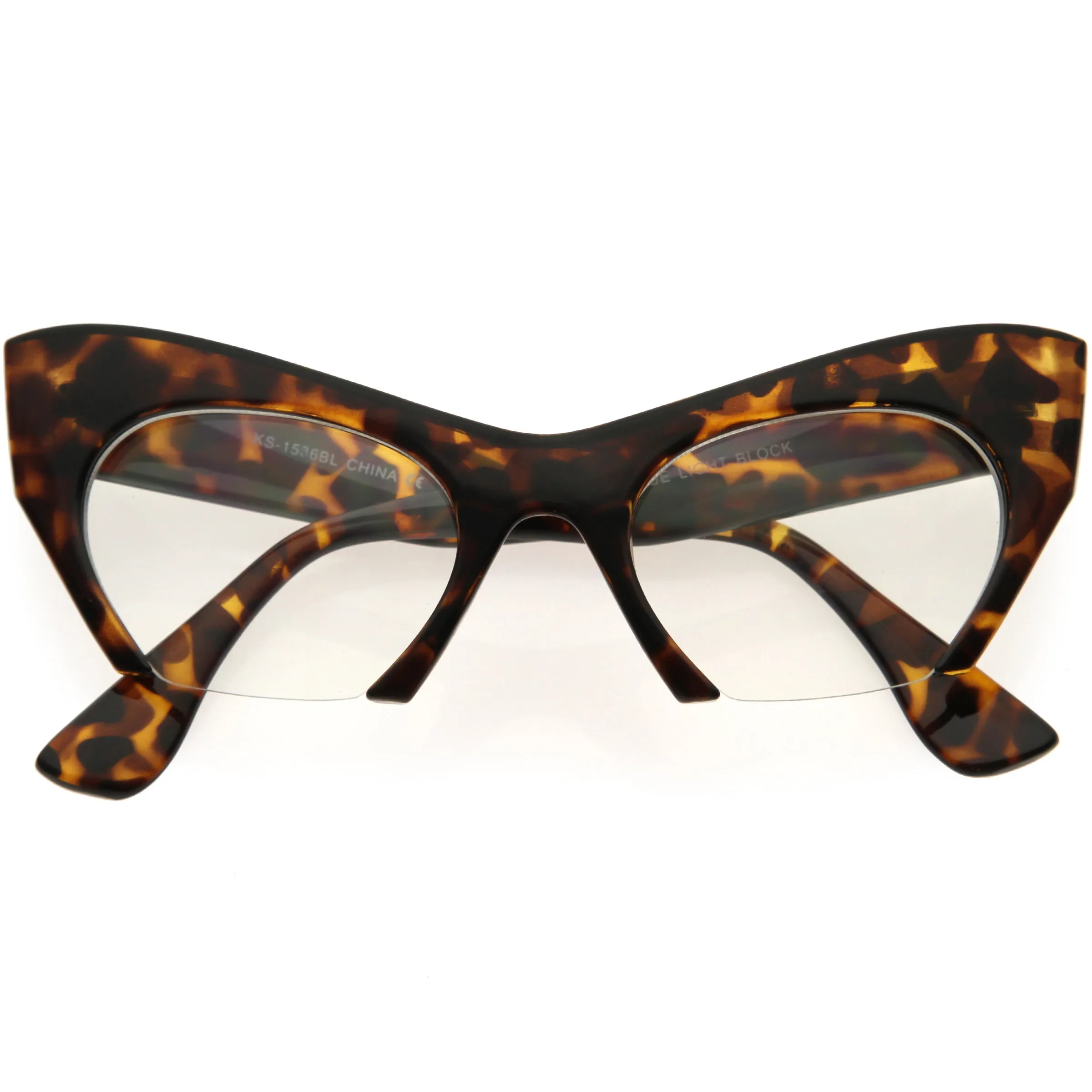 Modern Cat Eye Buttom Cut Blue Light Glasses D286