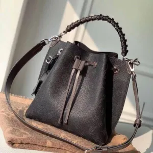 Muria Mahina Monogram Perforated Leather Bucket Bag M55801 Black 2019 Collection