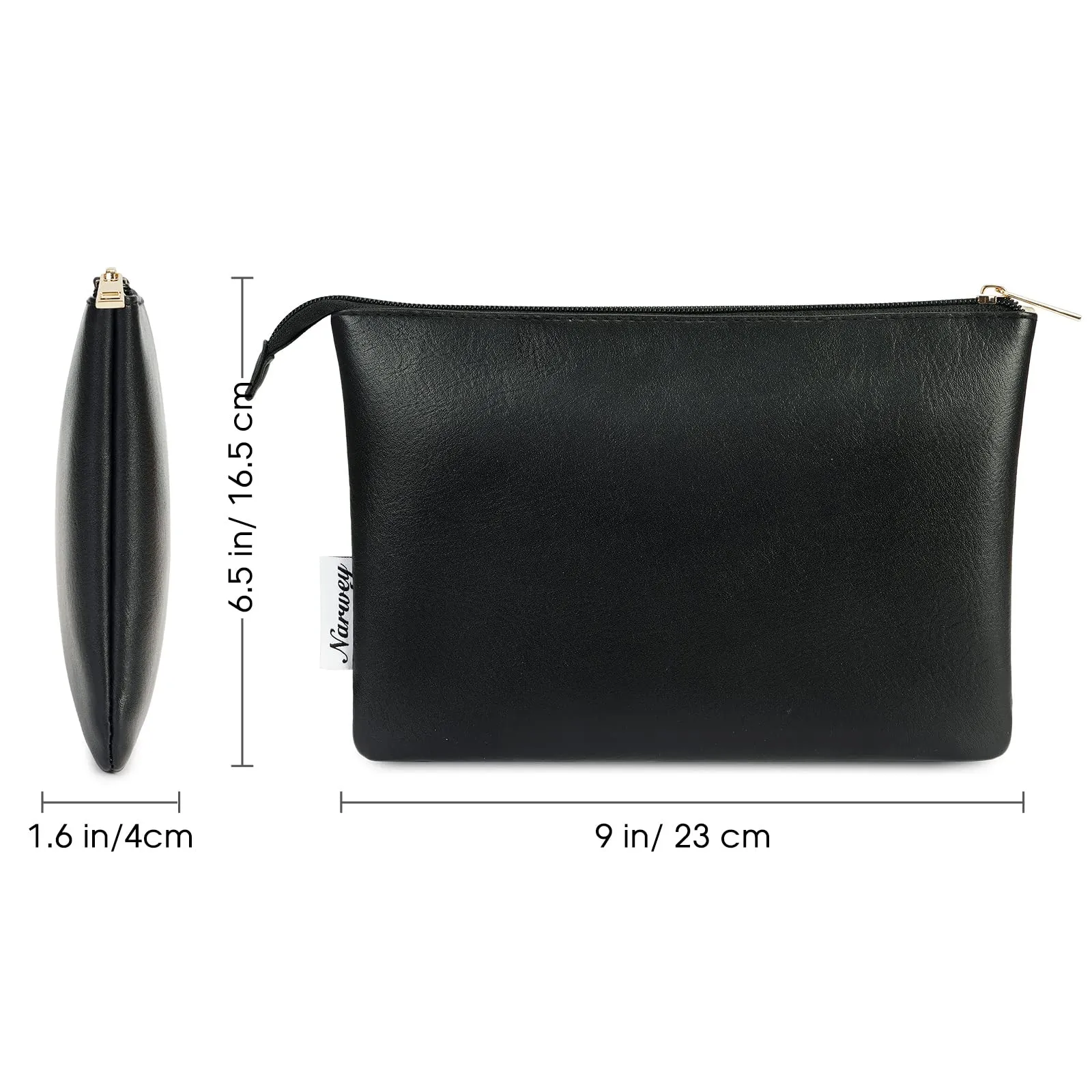 NARWEY Vegan Leather Travel Makeup Pouch - NW5808