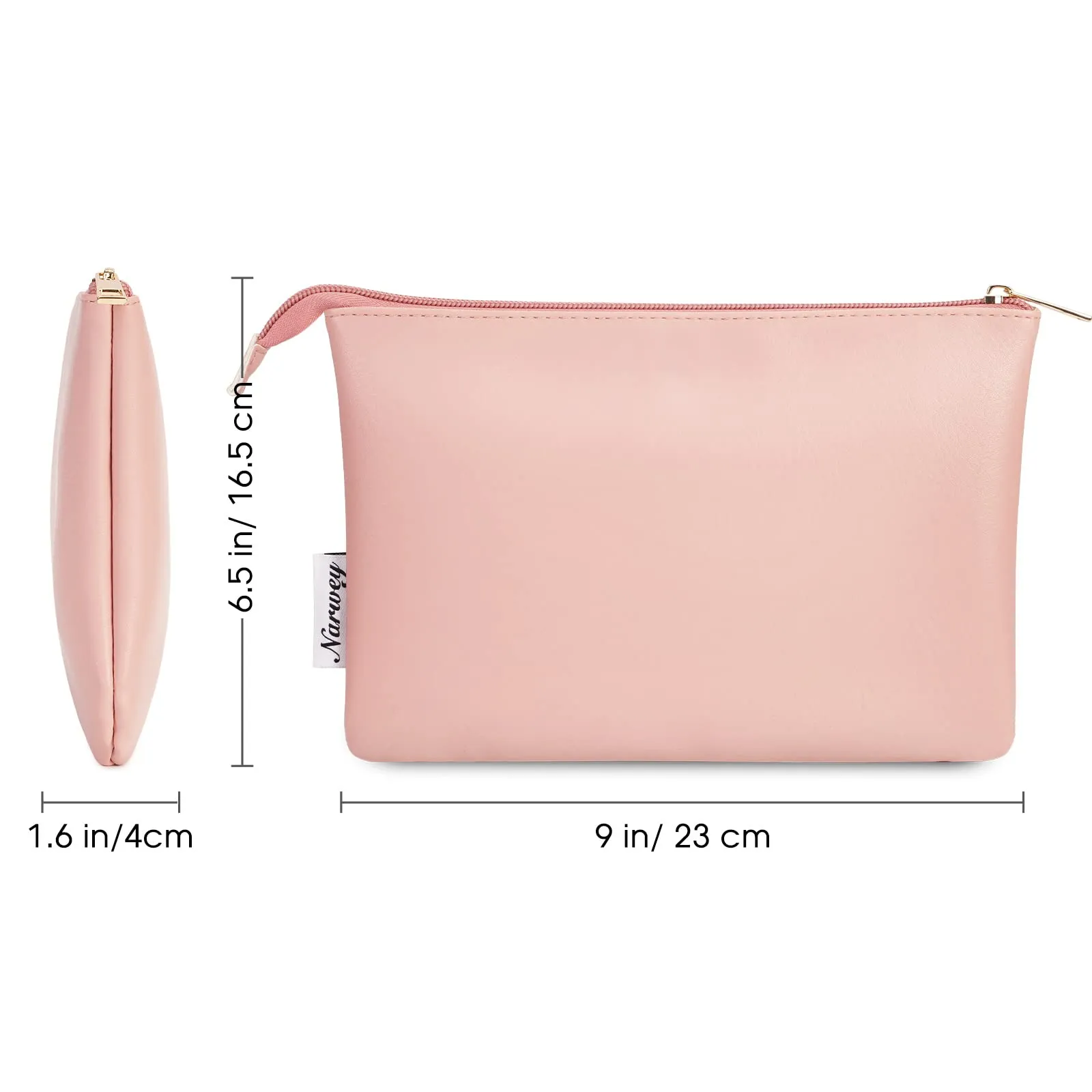 NARWEY Vegan Leather Travel Makeup Pouch - NW5808