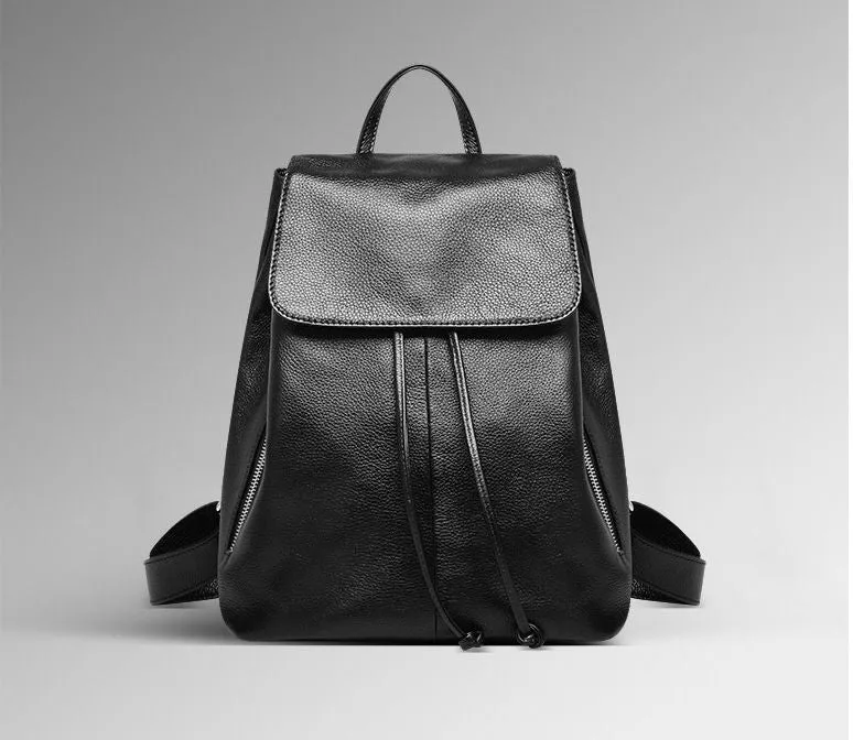 New Korean Style Trendy Backpack Genuine Leather Women's Bag First Layer Cowhide Casual Backpack One Piece Dropshipping