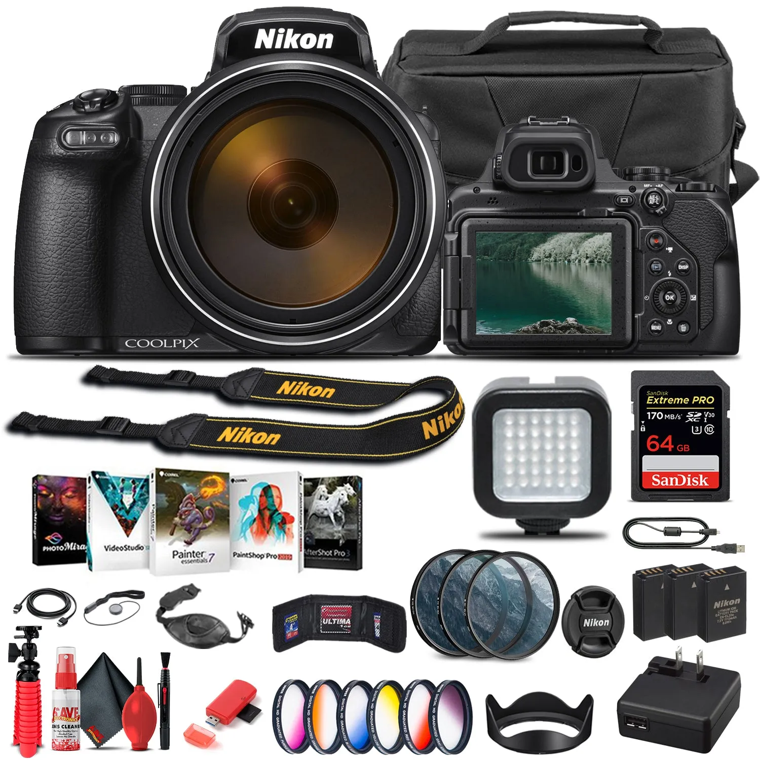 Nikon COOLPIX P1000 Digital Camera 26522  - Advanced Bundle