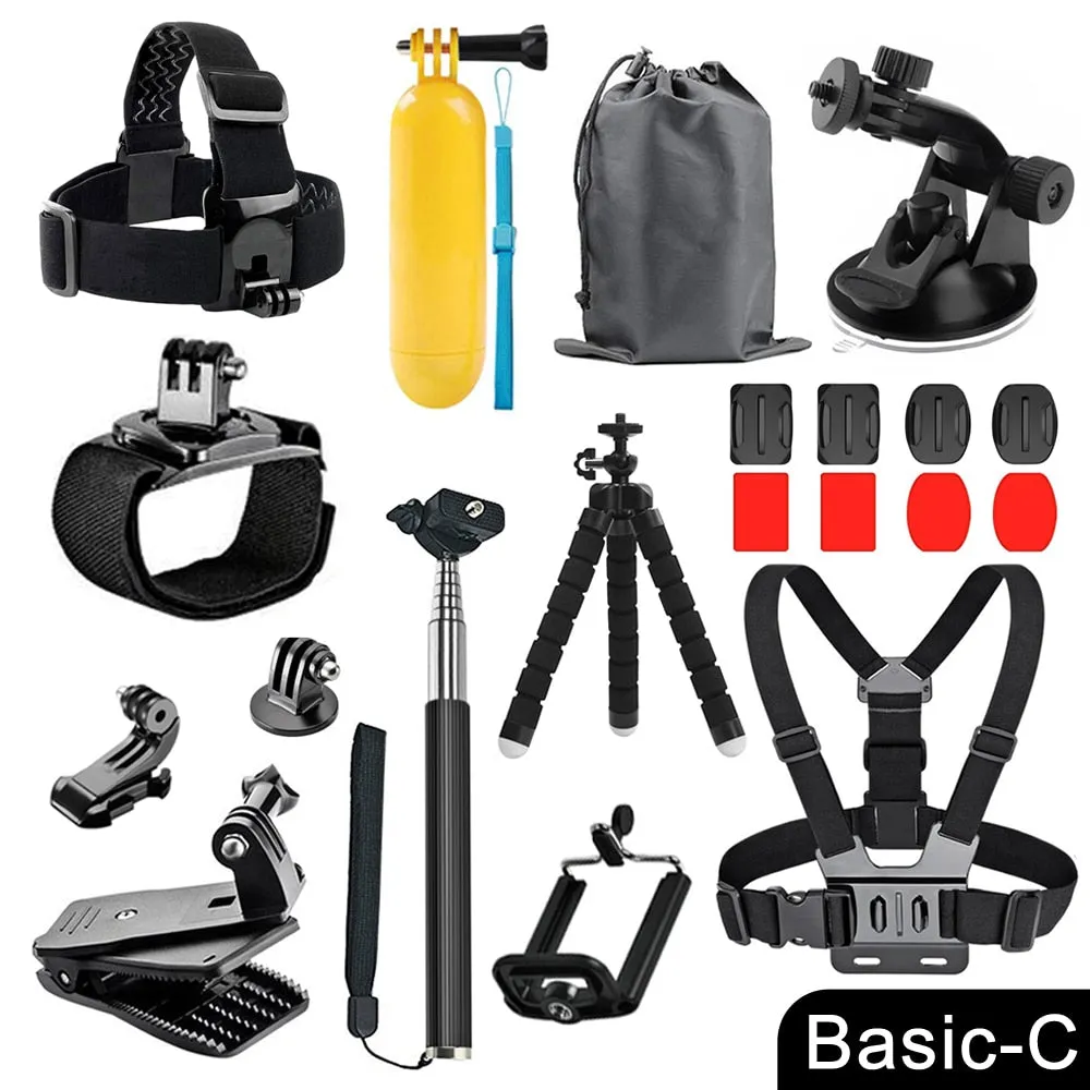 ORBMART for GoPro Accessories Set for Go Pro Hero 10 9 8 7 6 5 4 Black Mount for Yi 4k Mijia Case