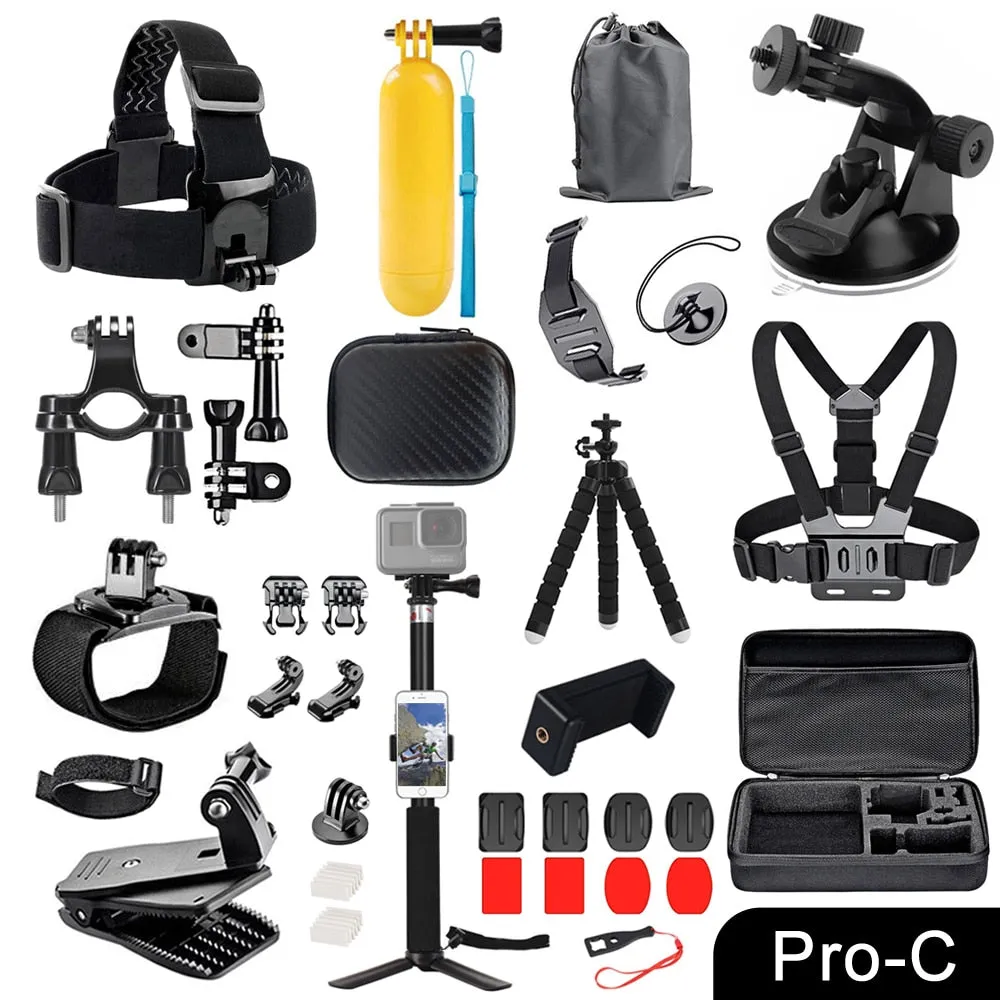 ORBMART for GoPro Accessories Set for Go Pro Hero 10 9 8 7 6 5 4 Black Mount for Yi 4k Mijia Case