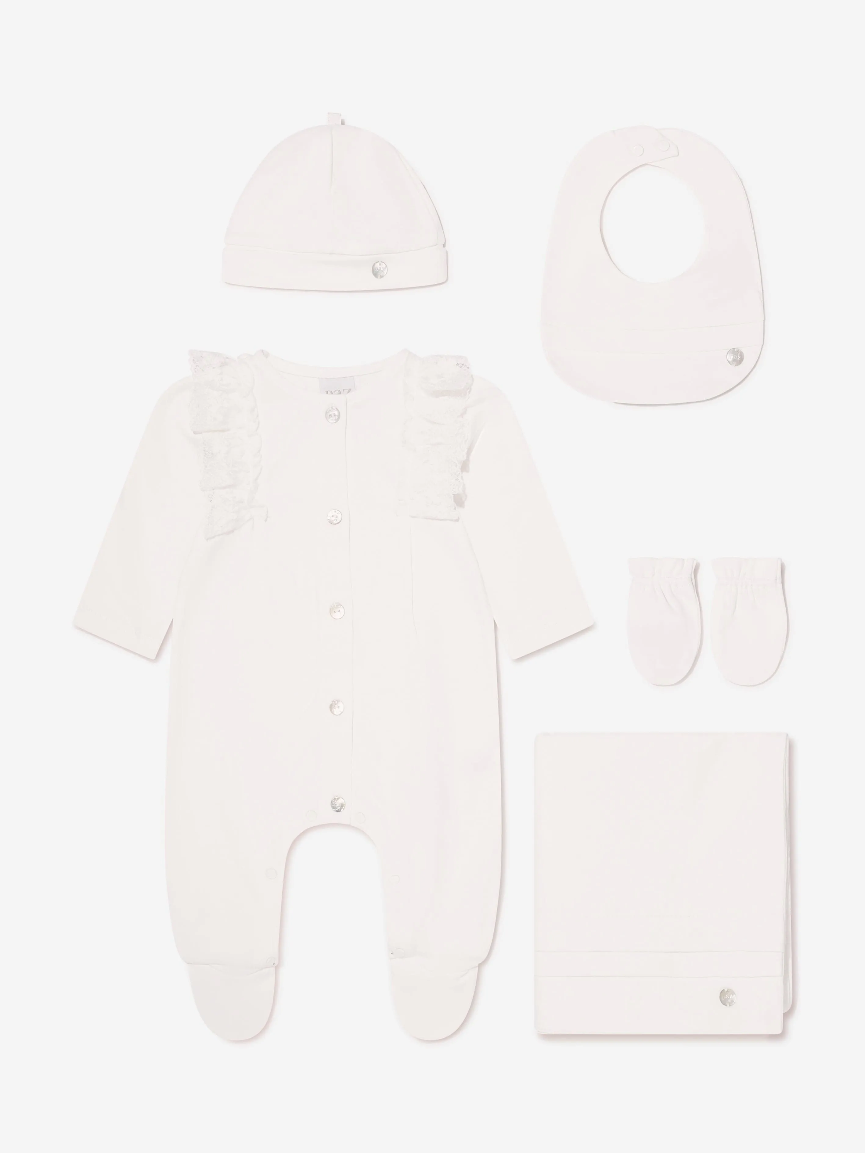 Paz Rodriguez Baby Girls Babygrow Gift Set in Cream