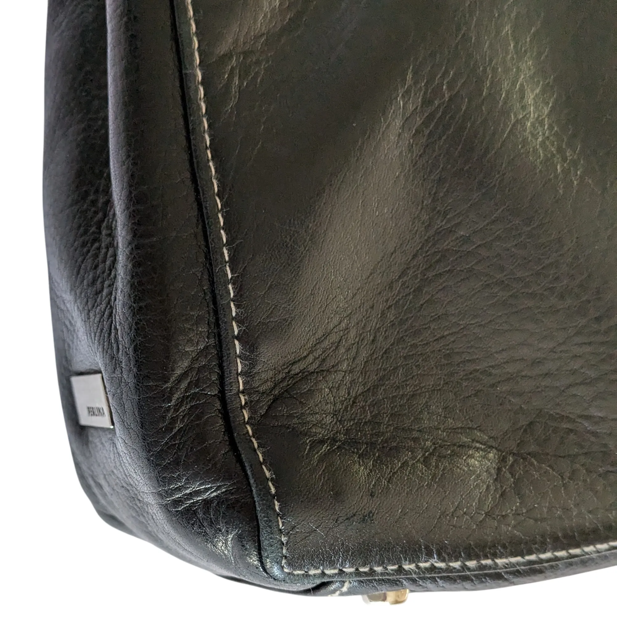 Perlina Vintage Leather Shoulder Bag