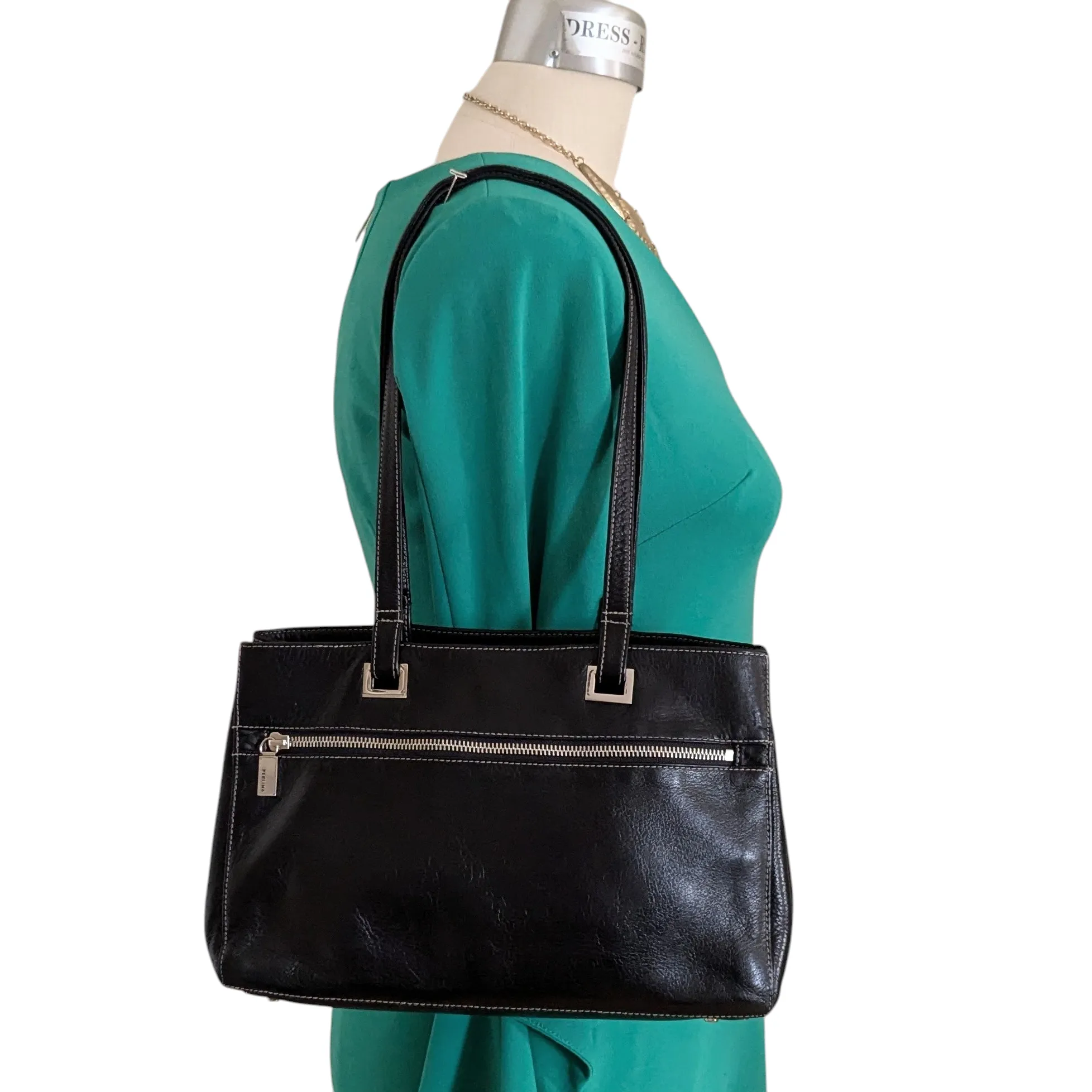 Perlina Vintage Leather Shoulder Bag