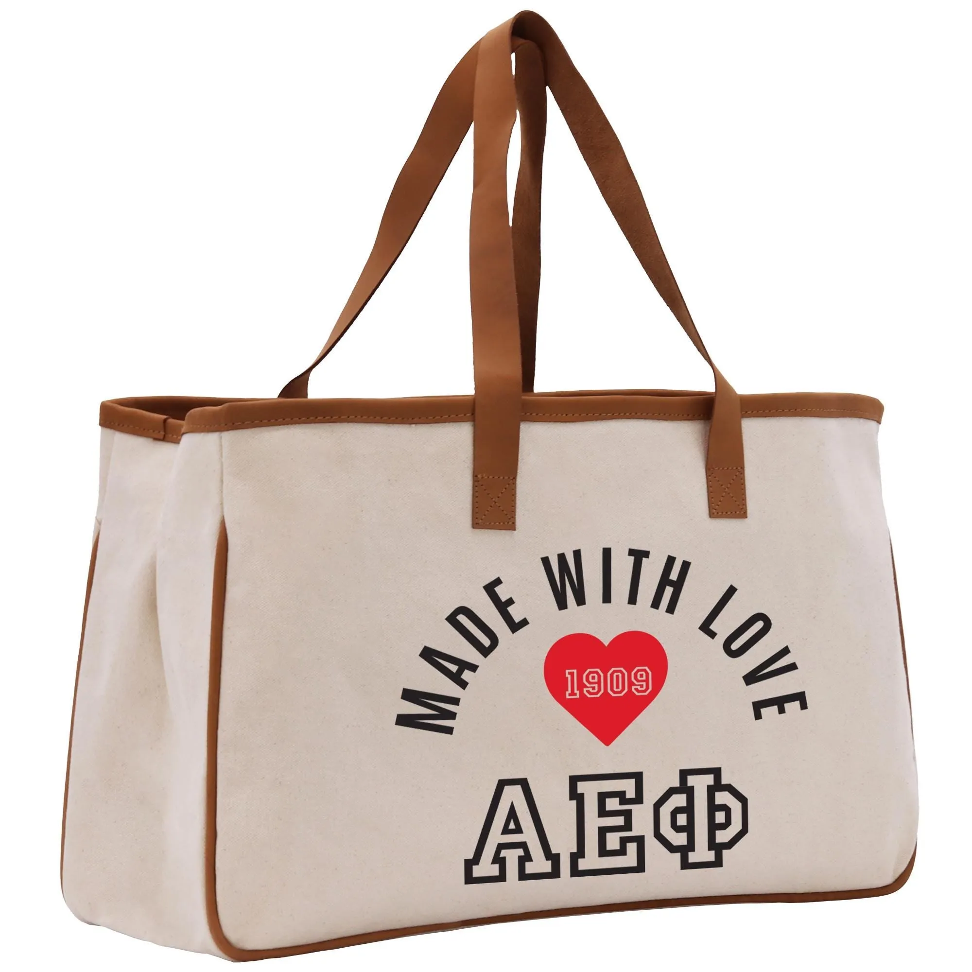 Personalized 3 Initials Sorority Canvas Tote Bag Custom Greek Letter Bag School University Sorority Tote Bag (STB1004)