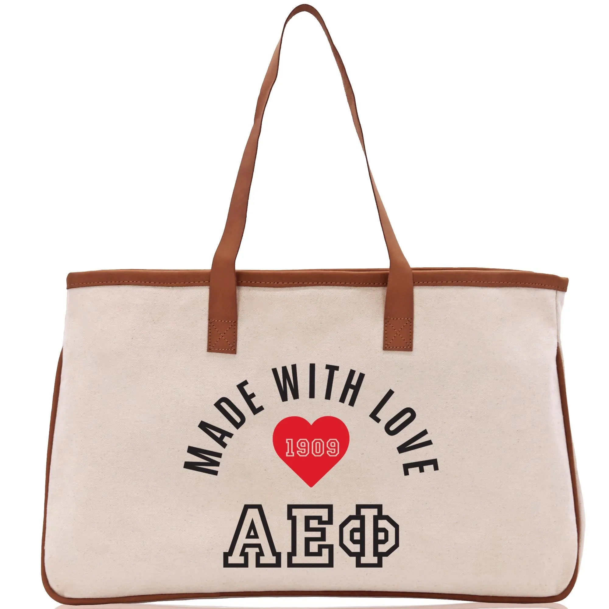 Personalized 3 Initials Sorority Canvas Tote Bag Custom Greek Letter Bag School University Sorority Tote Bag (STB1004)