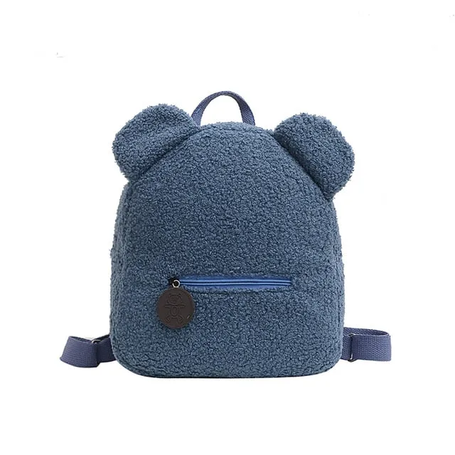 Personalized Embroidered Toddler Backpack Bag Lightweight Plush Bear Bag Kids Custom Name Backpack Gift for Boys Girls Ladies