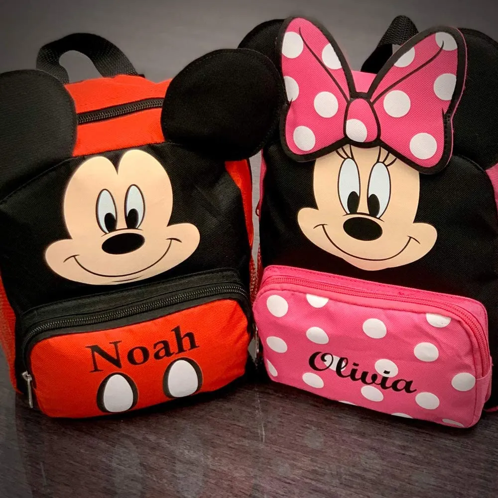 Personalized Minnie Mouse 10 Inch Mini Backpack with 3D Ears