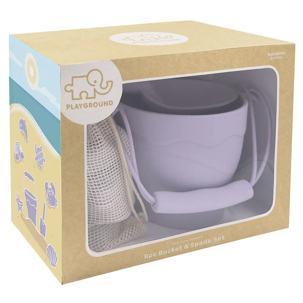 Playground Silicone Bucket & Spade Set - Lilac