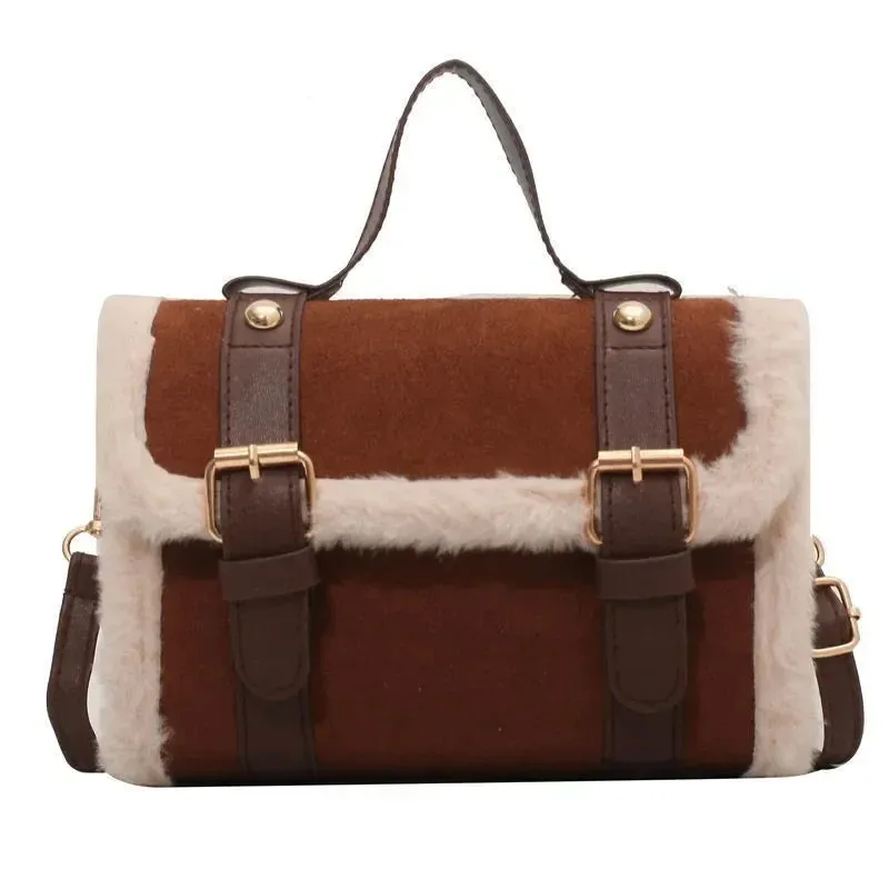 Plush Velvet Winter Crossbody Bag - Cozy Chic