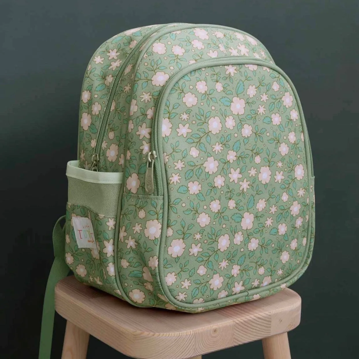 Preschool Insulated Backpack: Blossoms Sage