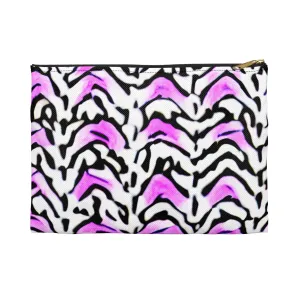 Purple and Black Zebra Print Cosmetic Bag - Bold and Stylish Storage