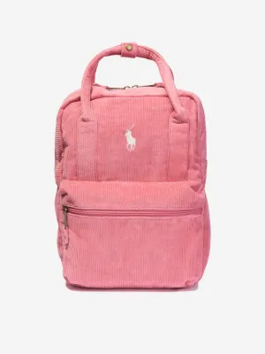 Ralph Lauren Girls Corduroy Backpack in Pink (38.1cm)