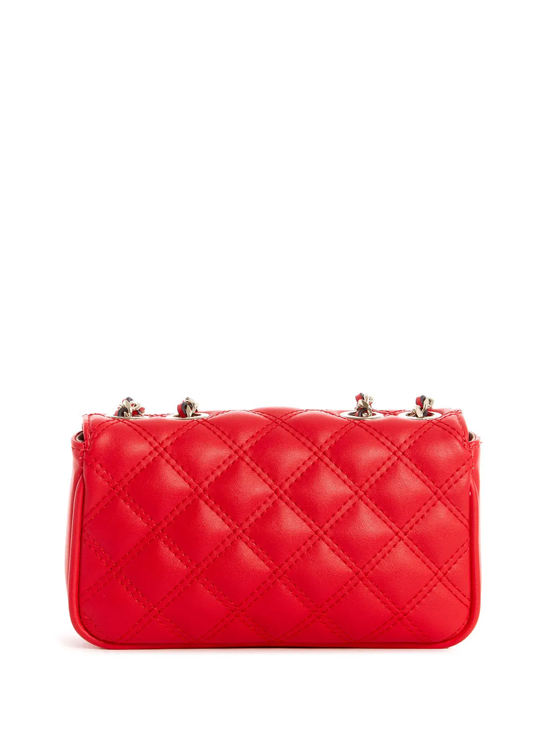 Red Quilted Cessily Micro Mini Crossbody Bag