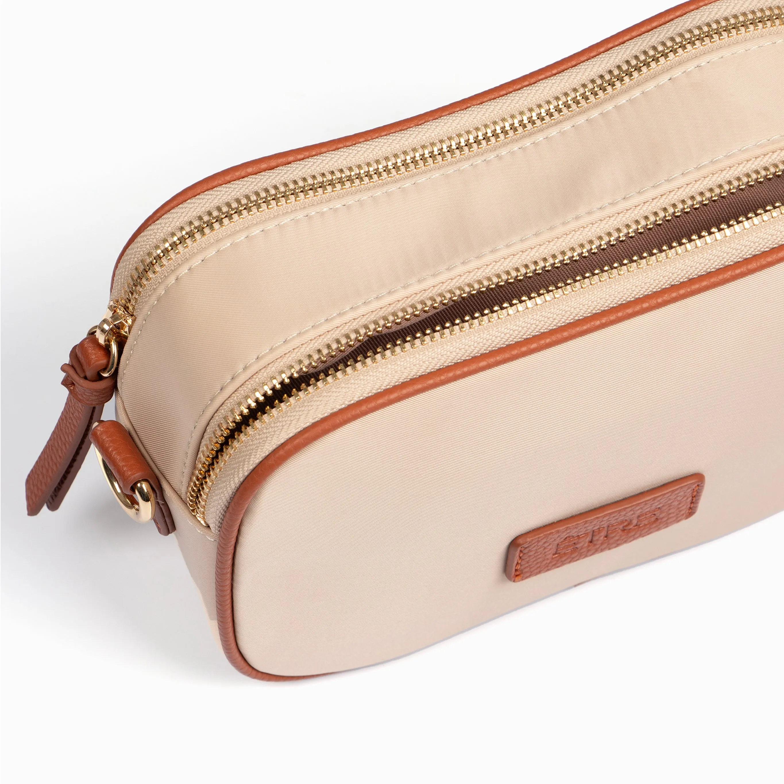 Ripley Crossbody Bag - Cream, Nylon/PU