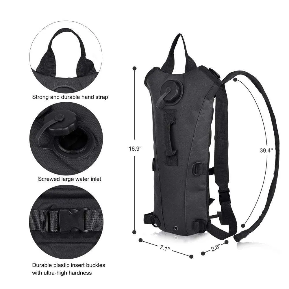 SA-HP1 Hydration Backpack with 3L Bladder / Reservoir (Leakproof, BPA-Free)