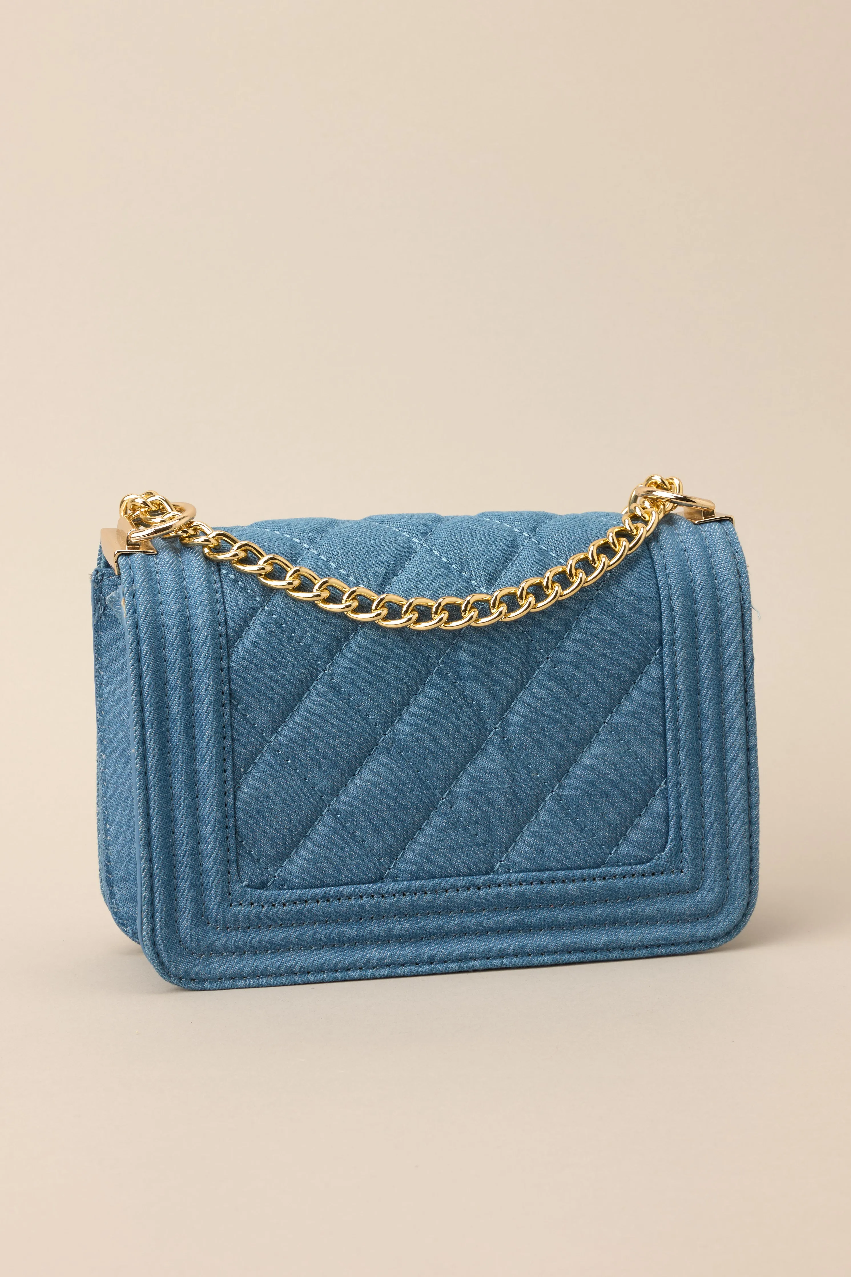 Save Me One Denim Quilted Handbag