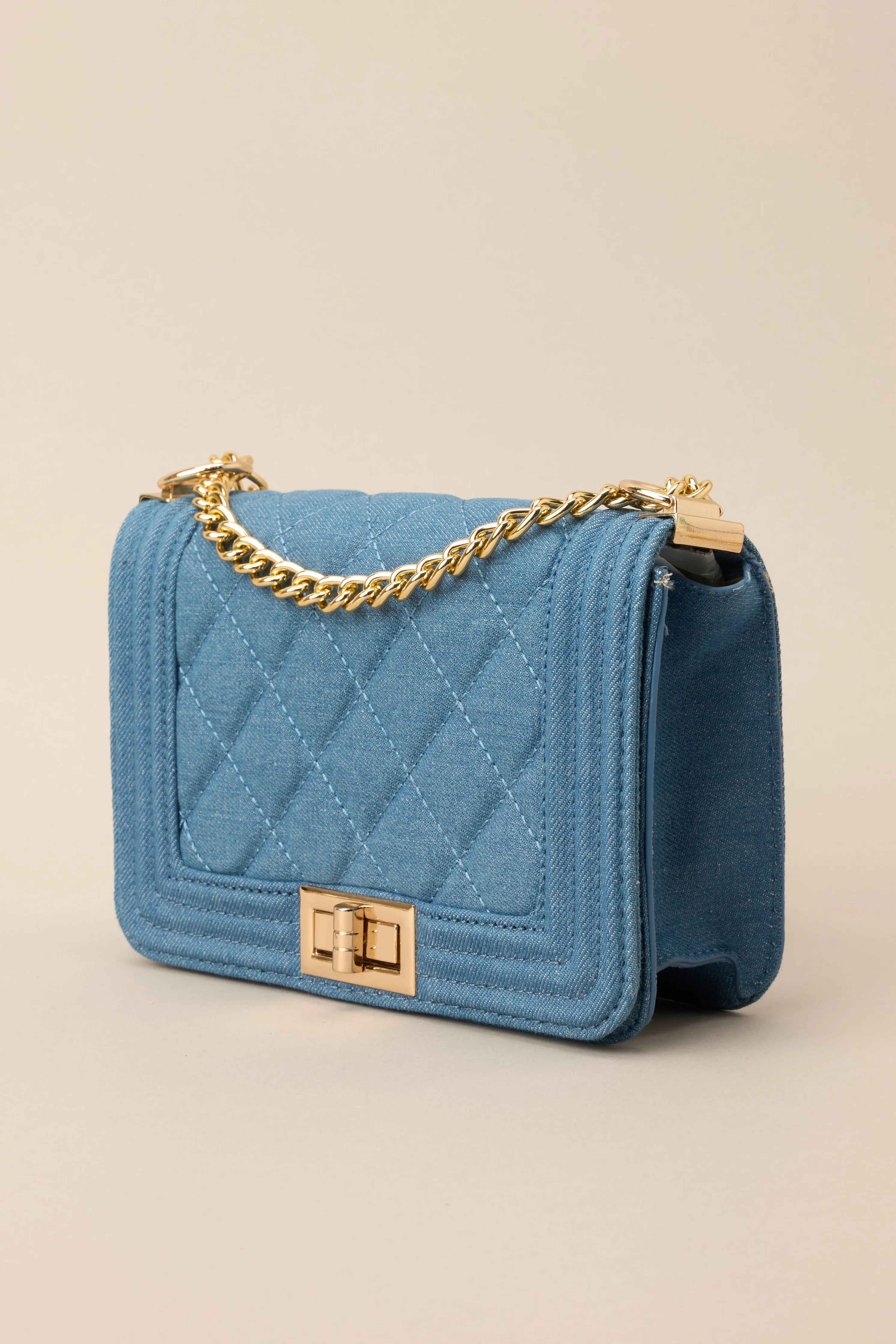 Save Me One Denim Quilted Handbag