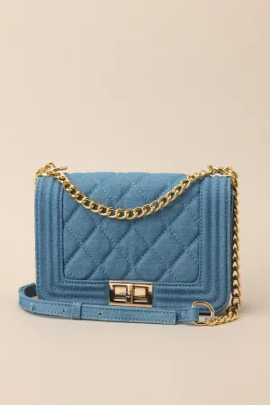 Save Me One Denim Quilted Handbag