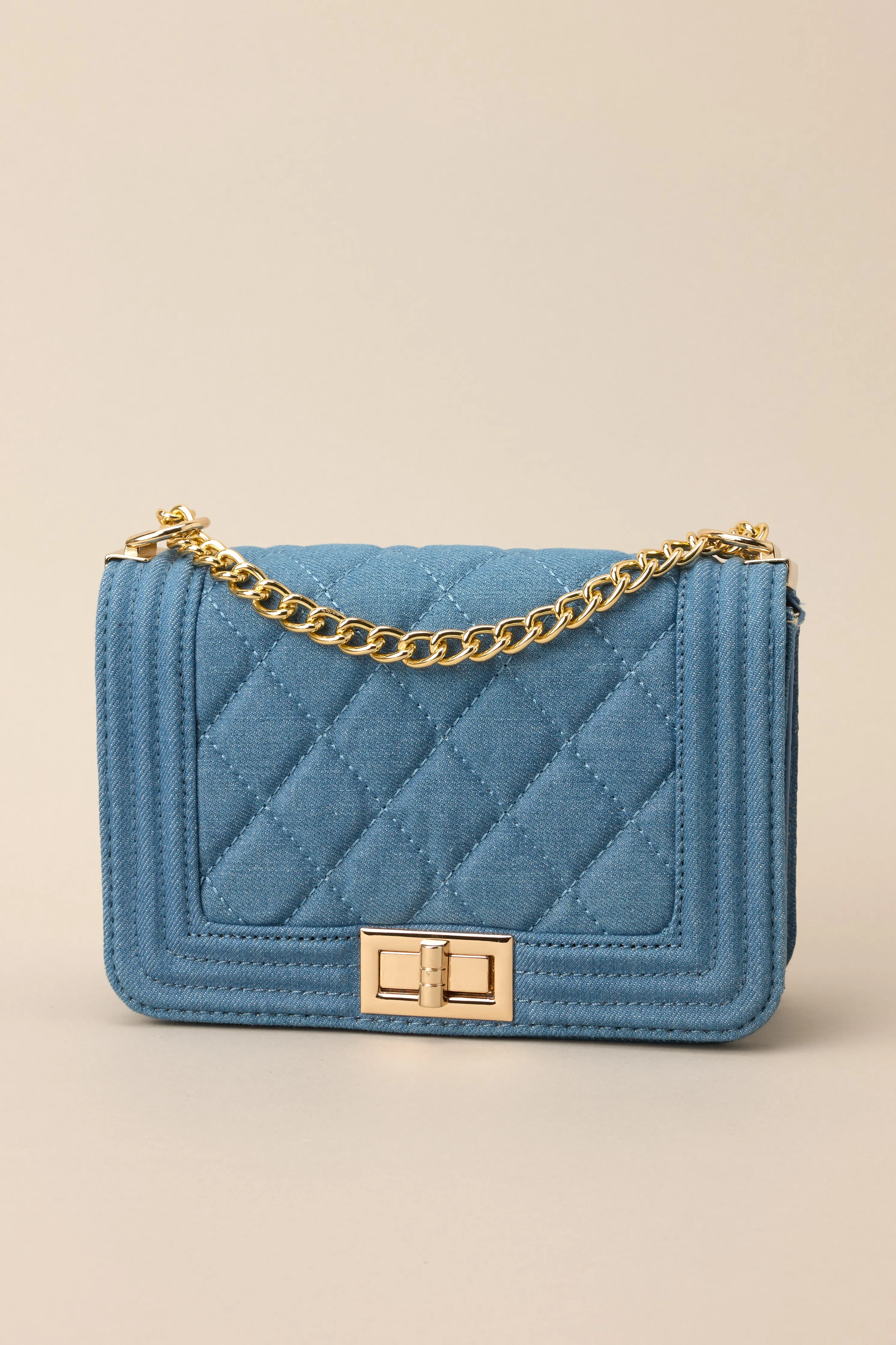 Save Me One Denim Quilted Handbag