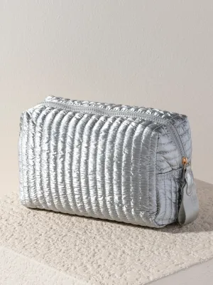 Shiraleah Logan Large Boxy Cosmetic Pouch, Silver