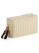 Shiraleah Small Ezra Boxy Cosmetic pouch in Ivory