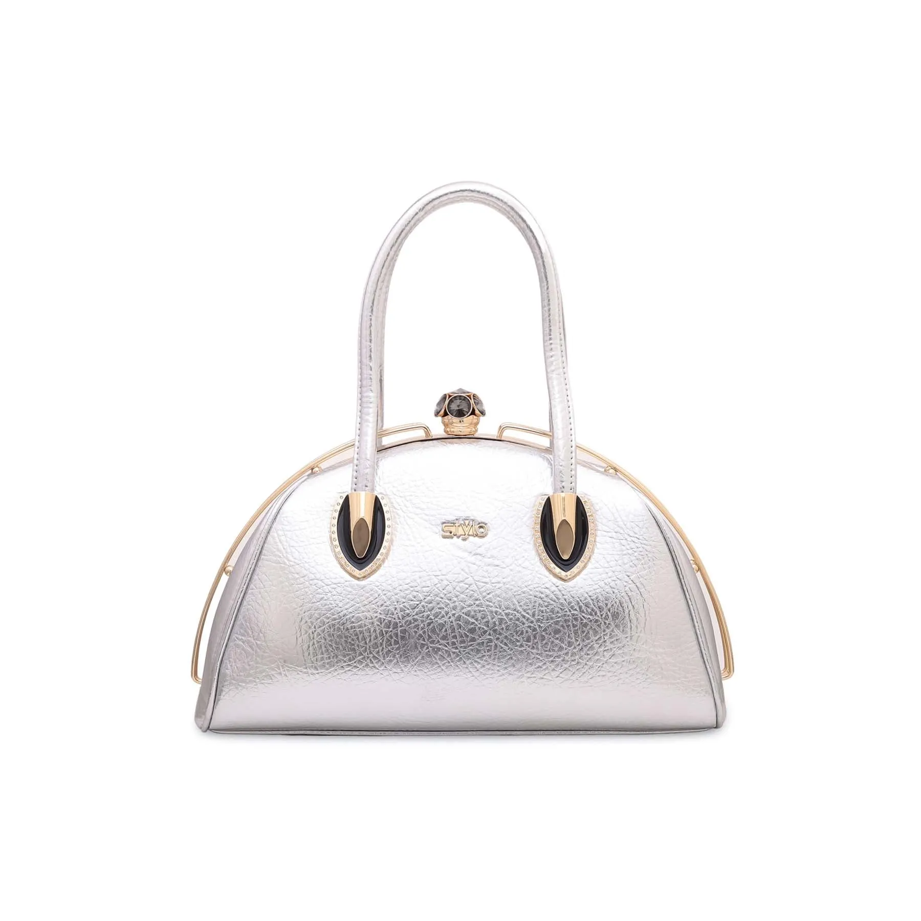 Silver Fancy Hand Bag P35836