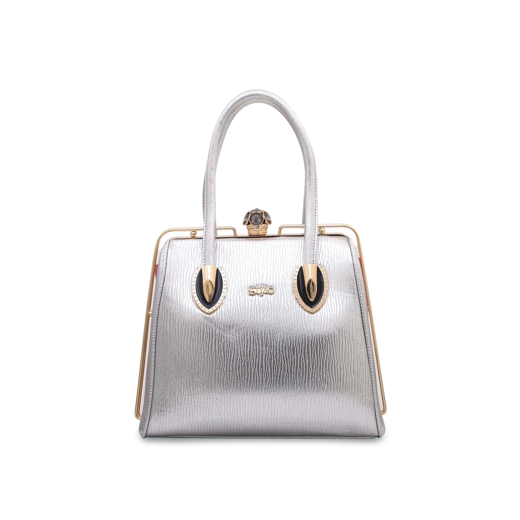 Silver Fancy Hand Bag P35841