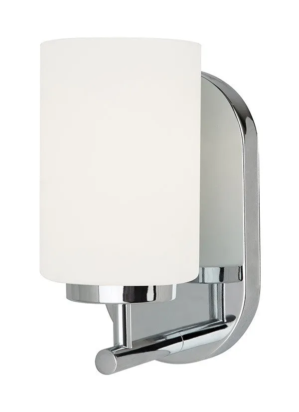 Sleek Chrome 1 Light Wall Sconce