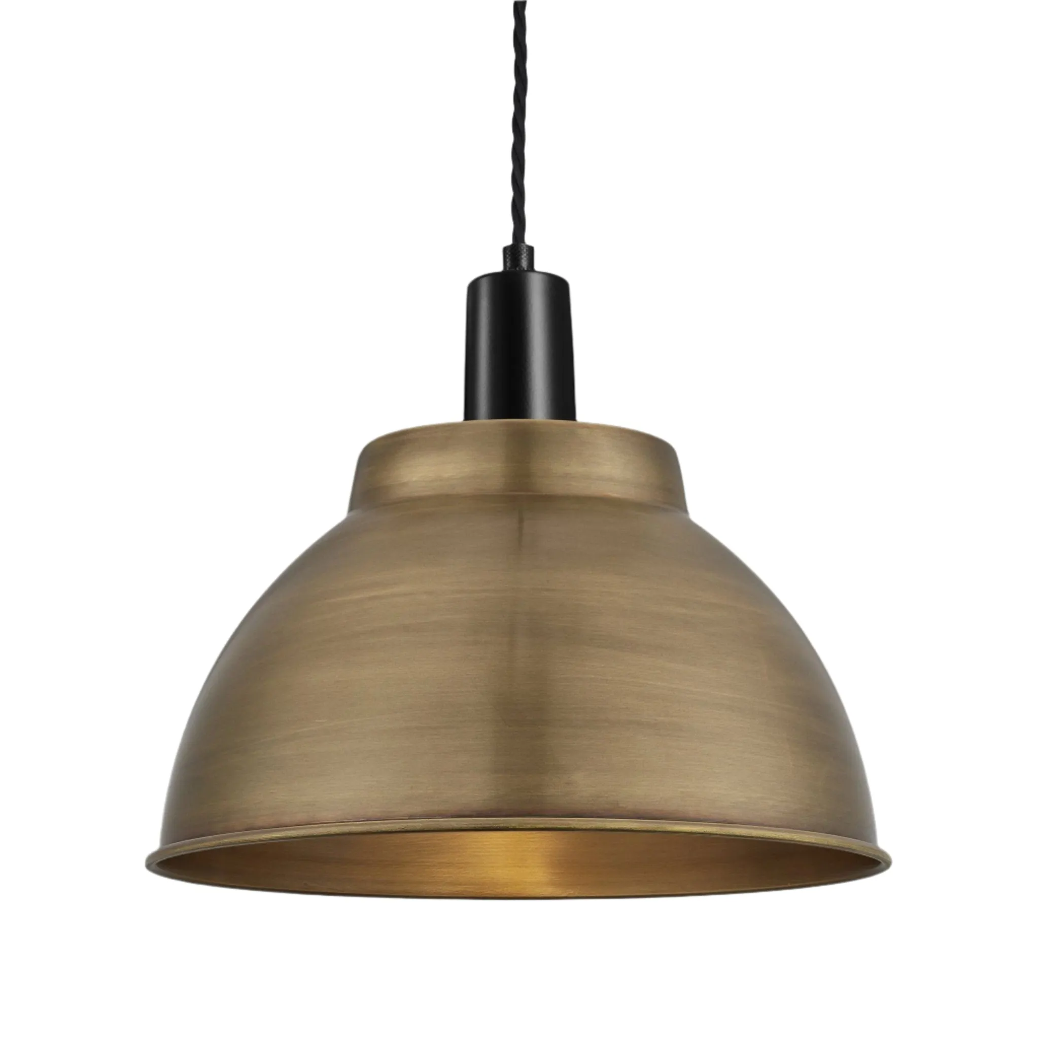 Sleek Dome Pendant - 13 Inch - Brass