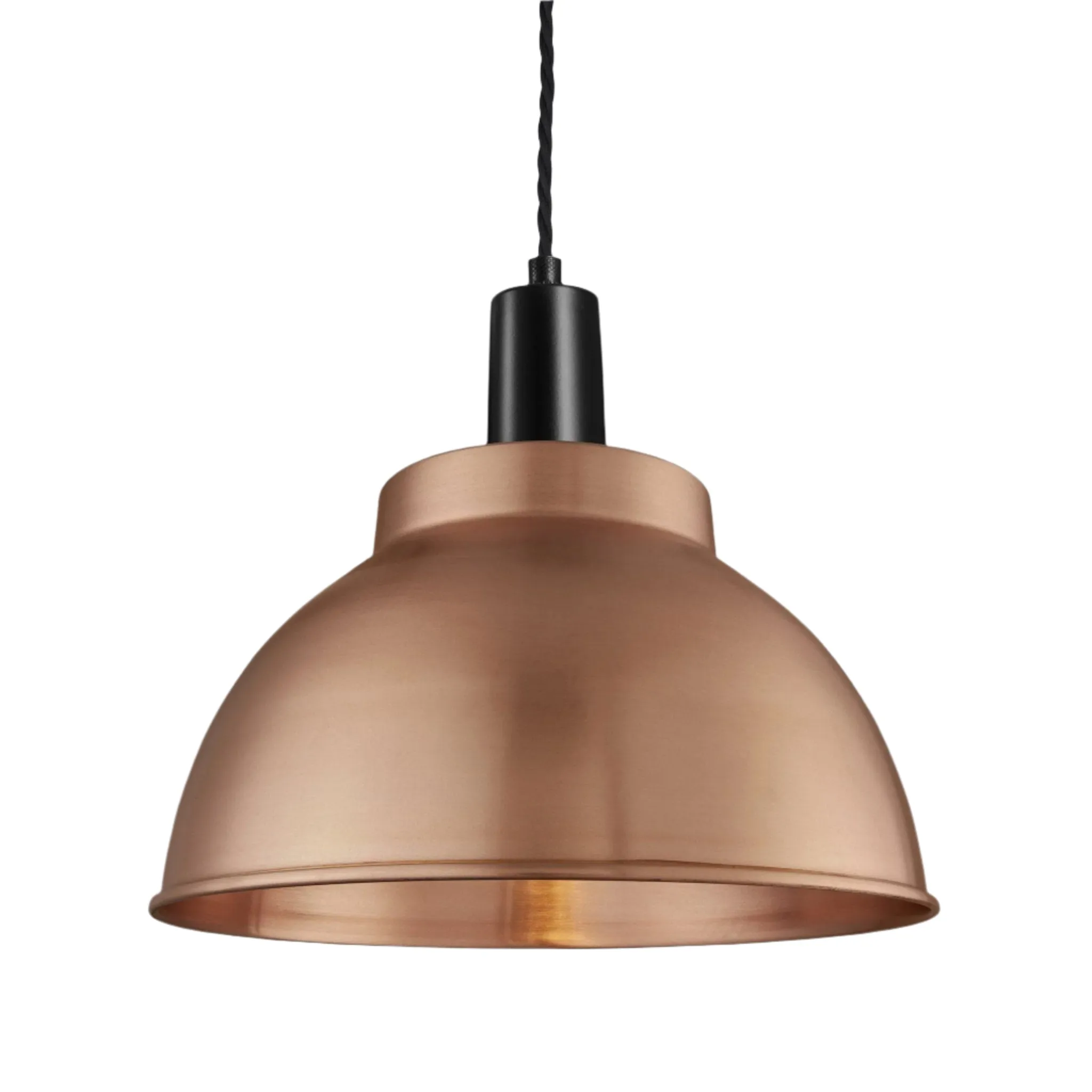 Sleek Dome Pendant - 13 Inch - Copper