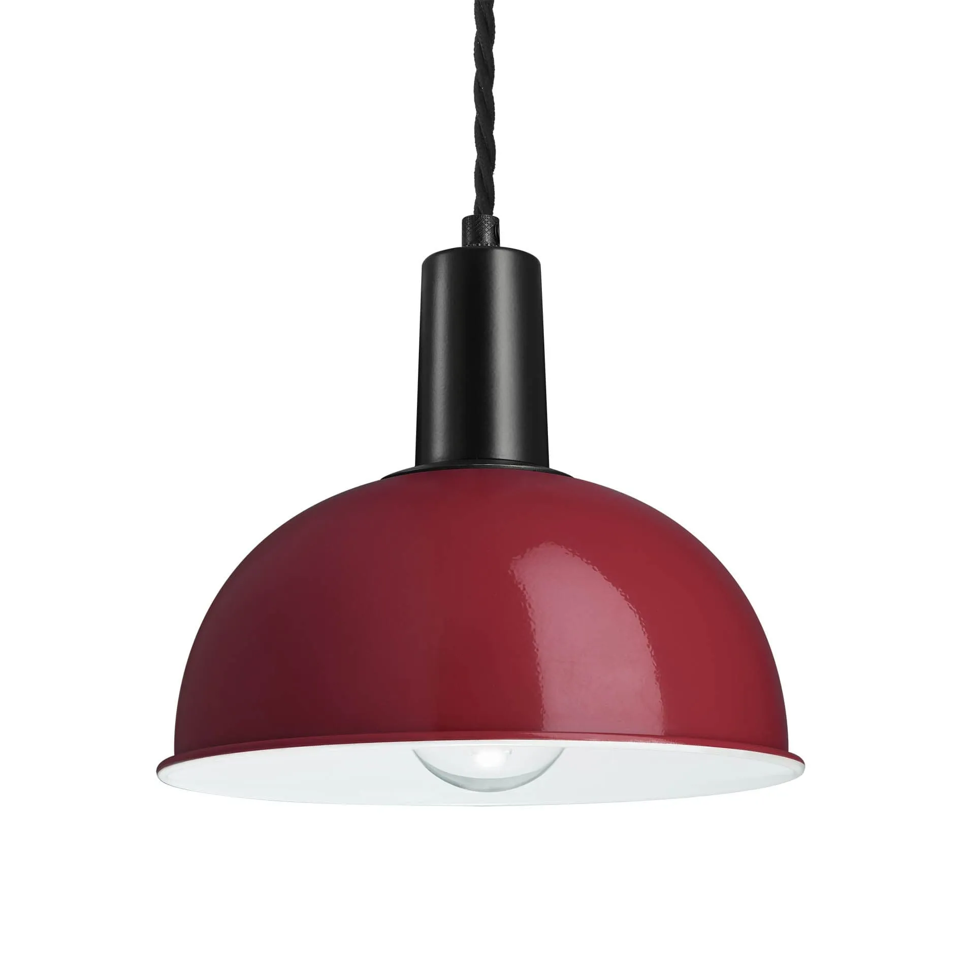 Sleek Dome Pendant - 8 Inch - Burgundy