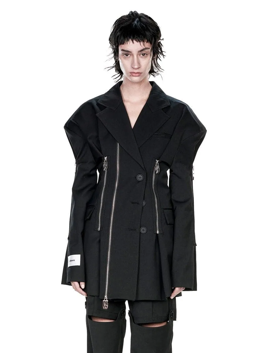 Sleek Fastener-Style Niche Jacket