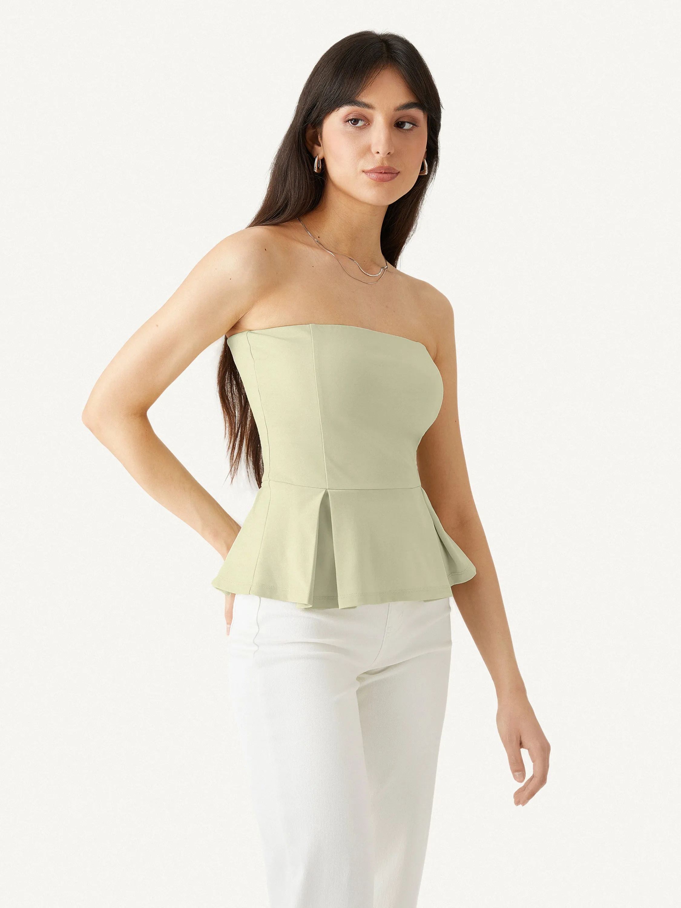 Sleek Peplume Tube Top