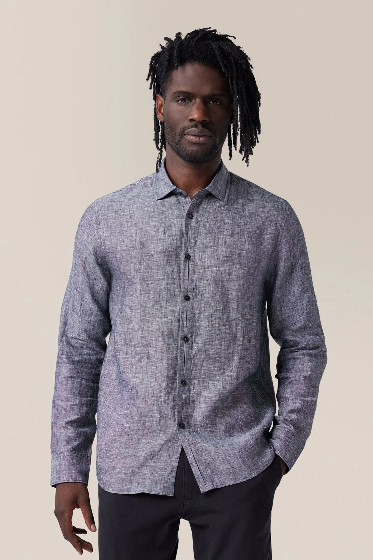 Sleek Shirt | Linen Chambray