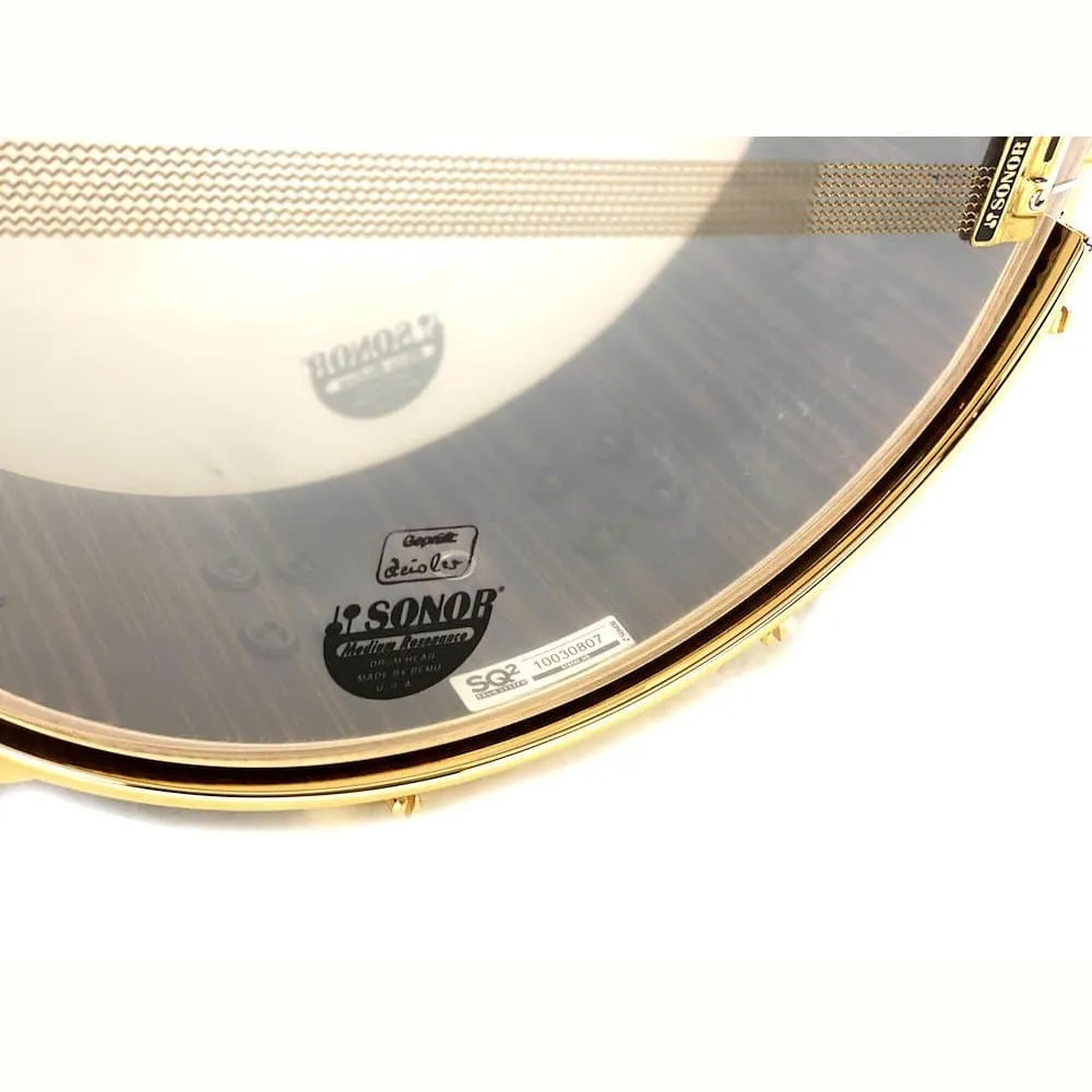 Sonor SQ2 Medium Beech Snare Drum 14x5 Ebony w/Gold Hw