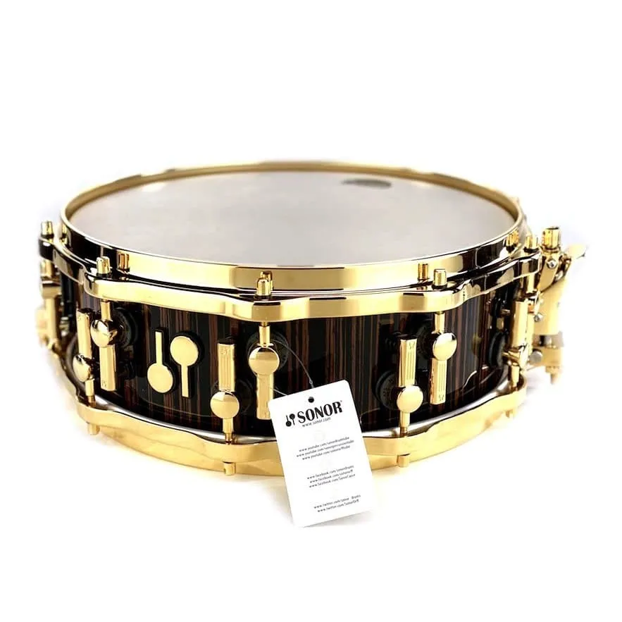 Sonor SQ2 Medium Beech Snare Drum 14x5 Ebony w/Gold Hw