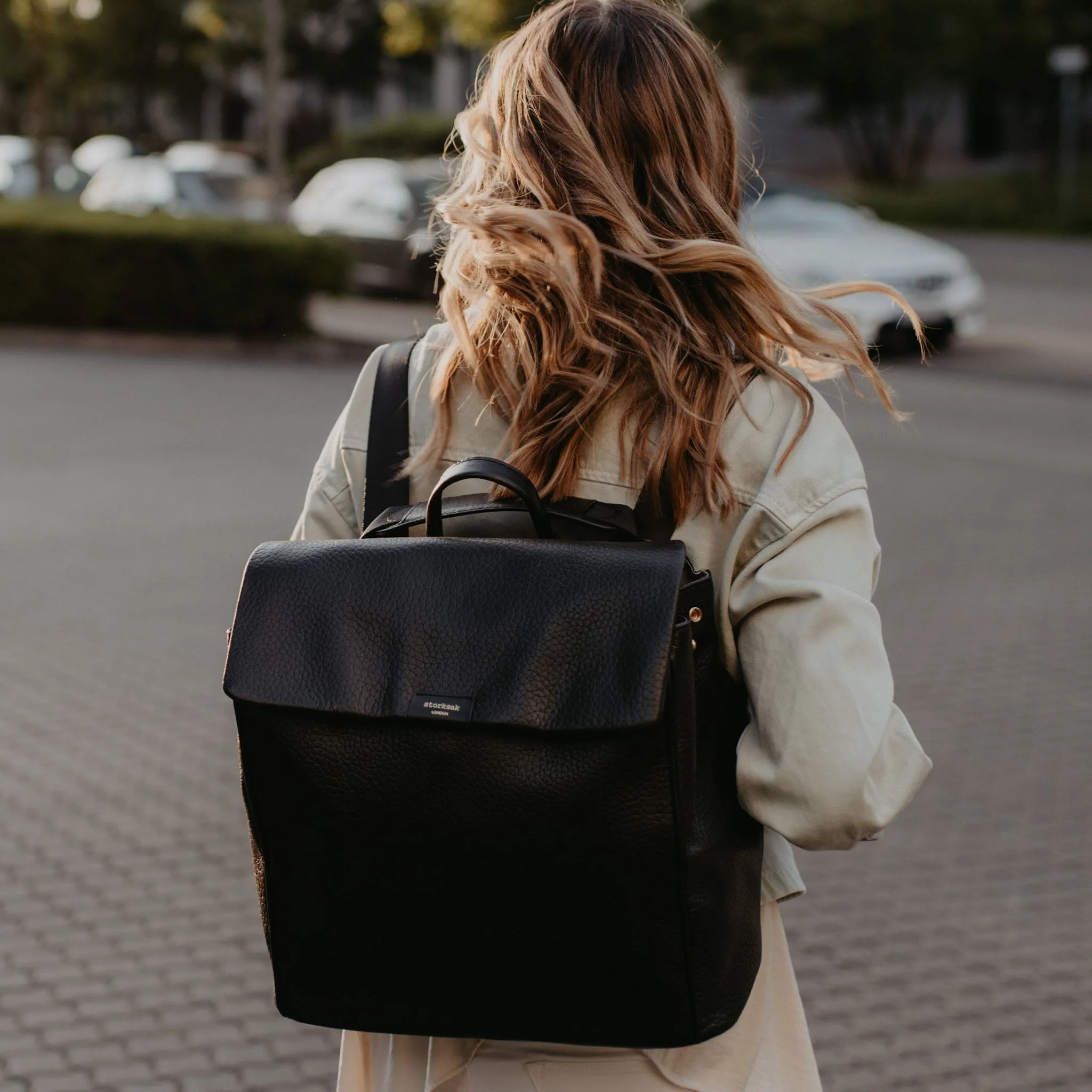 Storksak St. James Convertible Leather Backpack