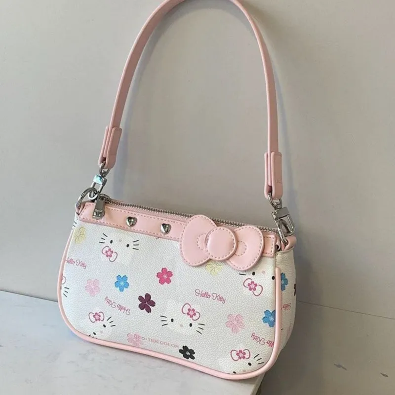 Sweeet Kitty Floral Bow Handbag KI658