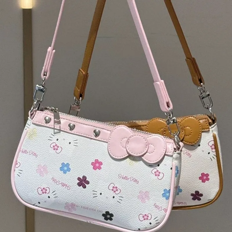 Sweeet Kitty Floral Bow Handbag KI658