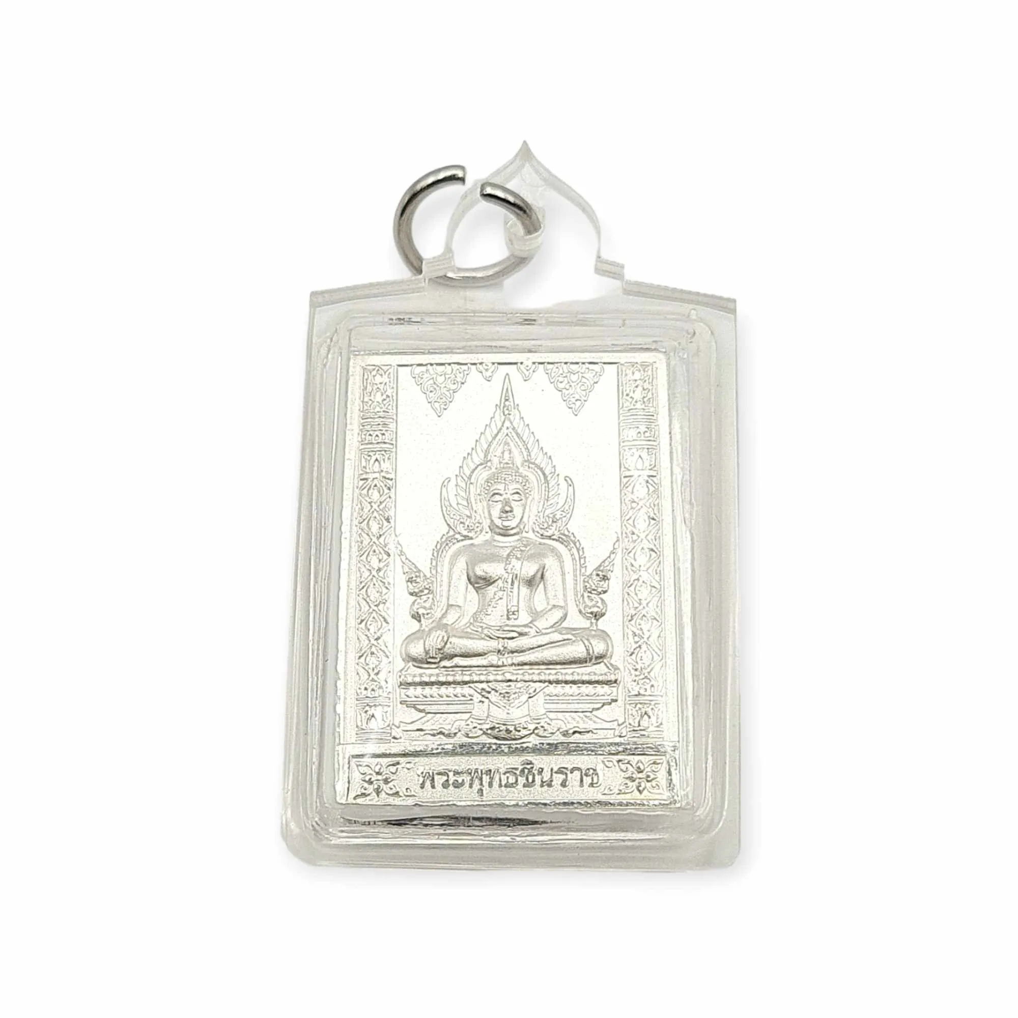 Thai amulet Phra Putta Chinnaraj Lp Phat Wealth Protection Lucky Buddha Charm Grant Wishes Waterproof case