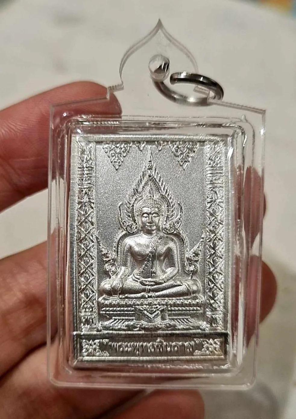 Thai amulet Phra Putta Chinnaraj Lp Phat Wealth Protection Lucky Buddha Charm Grant Wishes Waterproof case