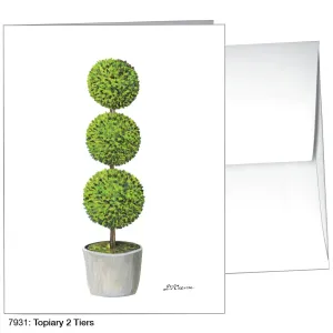 Topiary 2 Tiers, Greeting Card (7931)